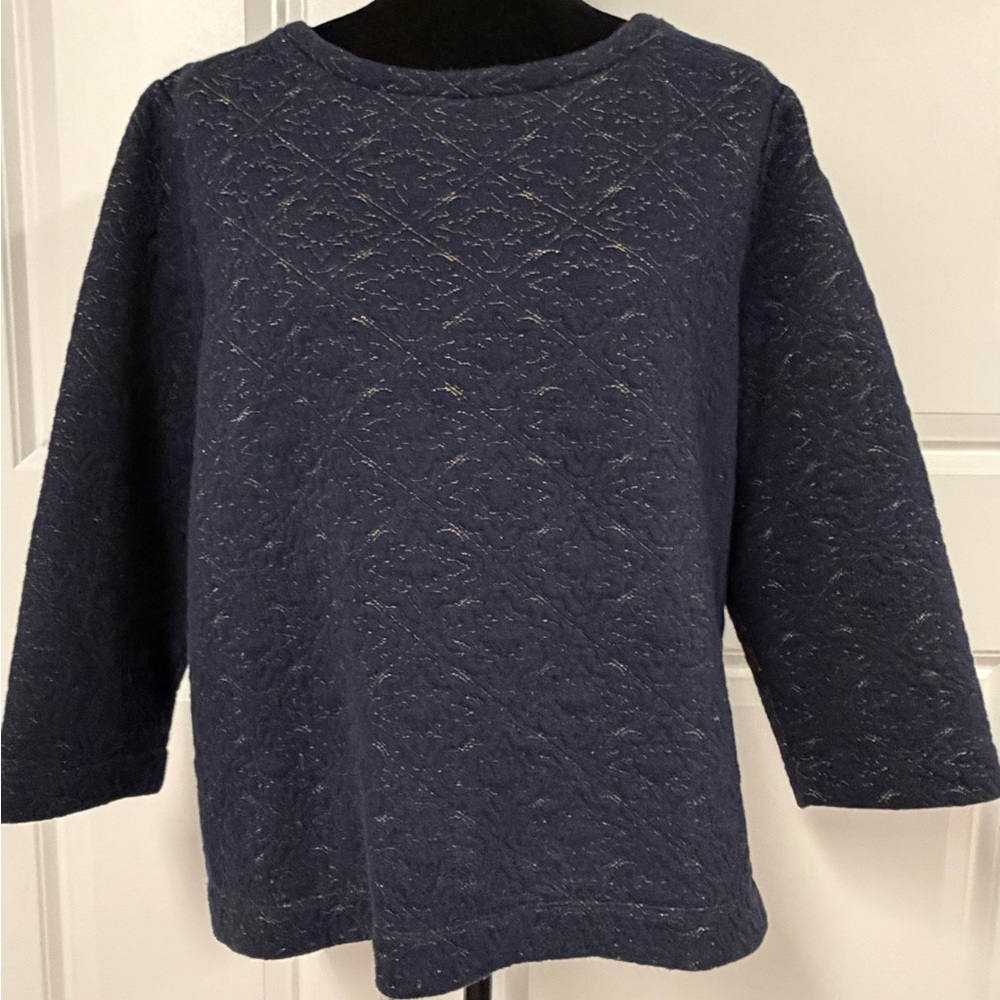 Loft Quilted Metallic Sweatshirt